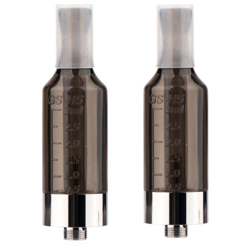 2pcs black color 3ml 2.4ohm gs h5 vape tank battery replaceable coil rebuildable for sale