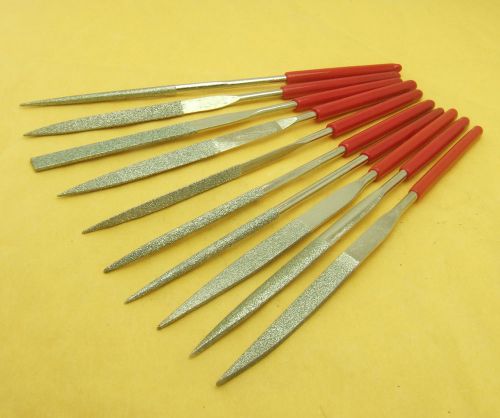 New 10PCS 140X3mm Coarse Cut Needle File Set w / Plastic Handle