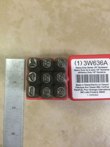 3w636a hand stamp, 1/8 in, number set, metals and crafts - new for sale