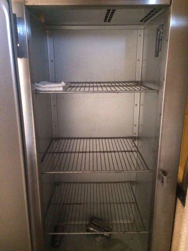 Used Traulsen Solid Door Reach-In Refrigerator Left Hinged Stainless Steel