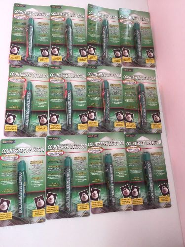 Lot of 12 Sure n&#039; Fast Counterfeit Detector Pens for Currency - New in Package