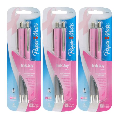 Paper Mate InkJoy 700RT Retractable Ball Point Pen, Medium, Back Ink, Pack of 6