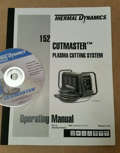 Thermal Dynamics 152 CUTMASTER Plasma Cutter Cutting System Operating Manual CD
