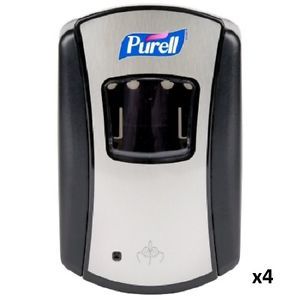 Purell # 1328-04 - LTX-7 Touchless Wall Mount Dispensers 700mL Black/Chrome 4/CS