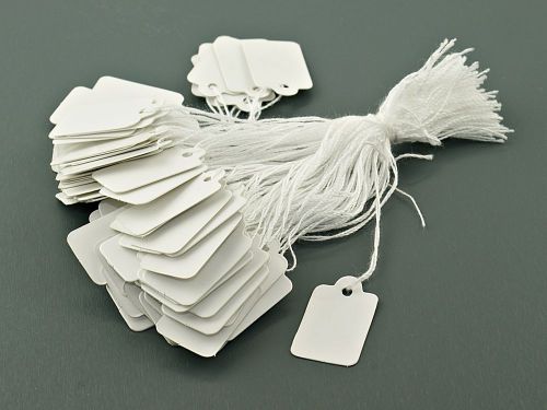 100 Pcs blank Labels Jewelry Strung Pricing Price Tags