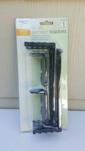 Deflect-O EZ Link Partition Brackets 1 Pair Black Mounts To Walls New!