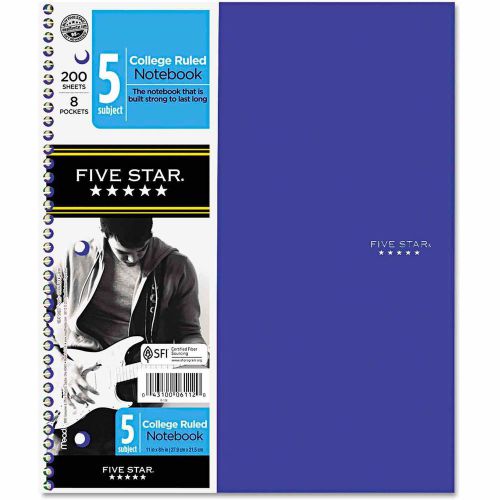 College Student Notebook Mead Five Star Subject 200 Perforated Page NEW