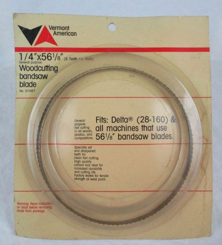 VERMONT AMERICAN 1/4&#034; X 56 1/8&#034; 6 TPI WOOD CUTTING BANDSAW BLADE NEW IN PACKAGE