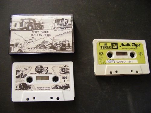 Gm terex loaders 72-71, 72-51a, 7251b &amp; ts-18 scraper cassette tapes for sale