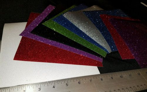 GRAB BAG 10 sheet 7&#034;x7&#034; Super Glitter Heat Press thermal transfer vinyl HTV lot