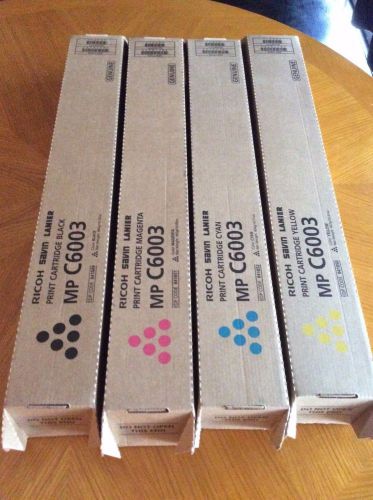 Genuine OEM Ricoh Savin Lanier Set of Print Cartridges MP C6003 - Free FedEx Shp