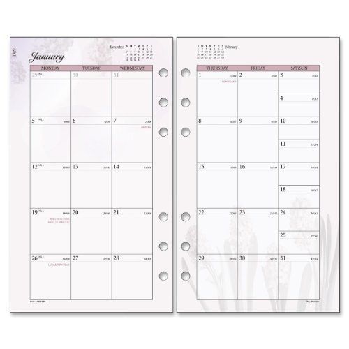 Day Runner 2014 Nature Monthly Planner Refill, 3.75 x 6.75 Inches (063-685)