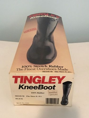 NOS Tingley Knee Boot Model No. 1500 Black Rubber Size Medium 8-9 1/2