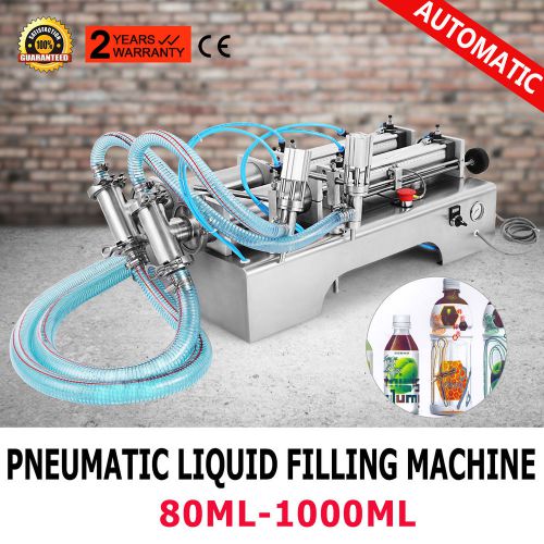Two nozzles pneumatic liquid filling 80-1000ml machine filler anti-aging oil for sale