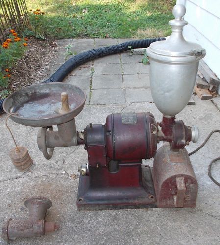 Big antique hobart dual coffee meal grinder works w/ parts 1920&#039;s ship avail for sale
