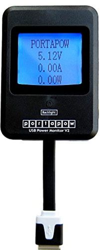 PortaPow USB Power Monitor Version 2 (Multimeter / DC Ammeter For Solar Panels,
