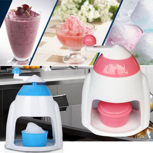 Summer Ice Candy Crusher Shaver Snow Cone Maker Manual Machine Home Kitchen ON