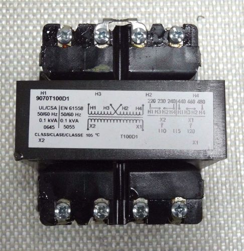Square D / Emerson 9070T100D1 Industrial Control Transformer