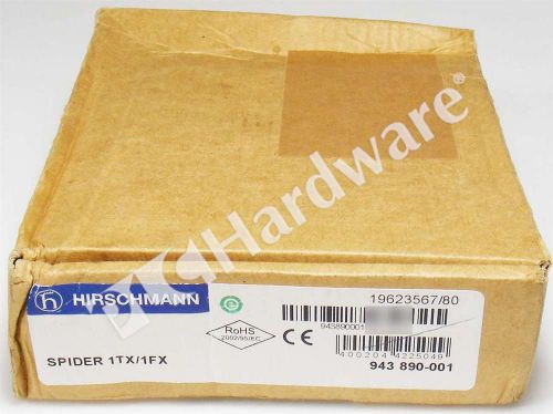 New Hirschmann SPIDER 1TX/1FX Media Converter 10/100Base-T(X) &amp; 100Base-FX Fiber