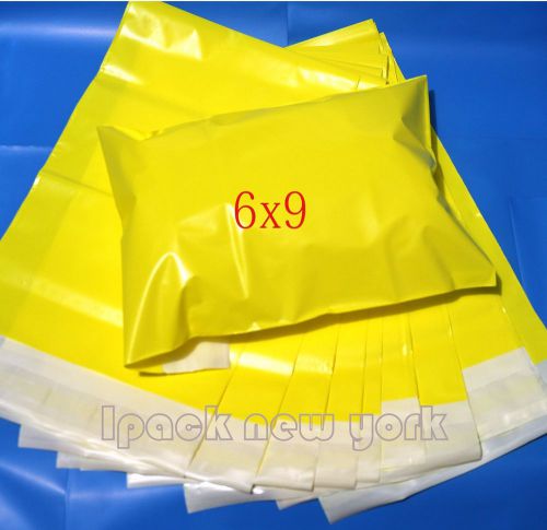 2000 shipping bags 6x9 yellow color poly mailers shipping envelopes 2 mil for sale
