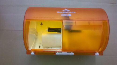 Georgia pacific cool colors compact dbl roll tissue dispenser 53704  orange new for sale