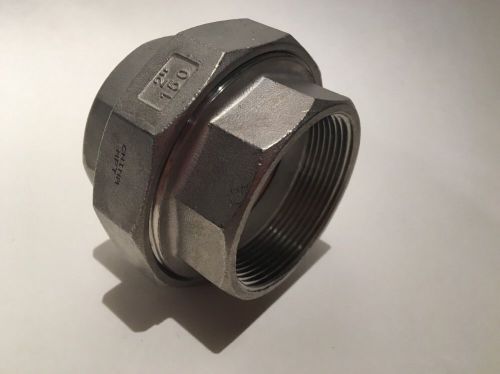 316 Stainless Steel Threaded Union, FNPT, 2&#034; Pipe Size - MPN: 6JL30