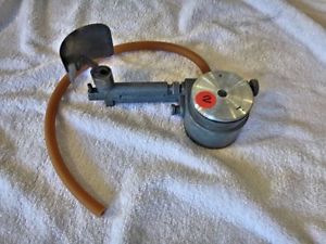 Used #2 hanau touch-o-matic bunsen burner for natural gas w/shield &amp; hose for sale