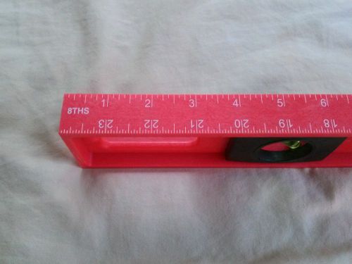 iQ Tools 24&#034; Level with Ruler ABS Plastic RED