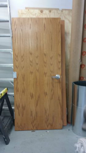 Wooden Door 83&#034;x36&#034; Hinges Handle Metal Frame Office Warehouse Pittsburgh PU #1