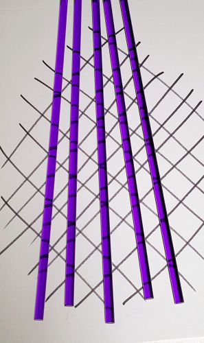 5 PC 1/4” DIAMETER 12” INCH LONG CLEAR PURPLE ACRYLIC PLEXIGLASS TRANSLUCENT ROD