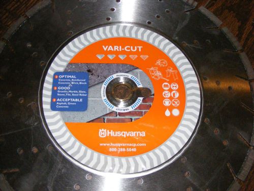 14&#034; husqvarna 542751359 vari-cut diamond saw blade wet/dry for sale