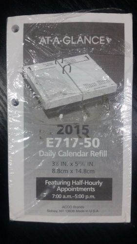 AT-A-GLANCE Daily Desk Calendar Refill 2015 3.5 x 6 Page Size (E717-50) AS-IS