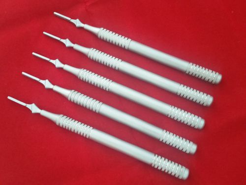 Round Scalpel Blade Hollow BP Handle # 3 Surgical Dental Instruments 5 Pcs