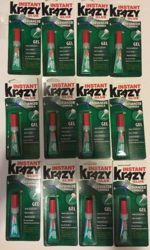 Lot Of 12 Krazy Glue Advanced Gel,No KG484,  Elmer&#039;S Product Inc FREE SHIPPING