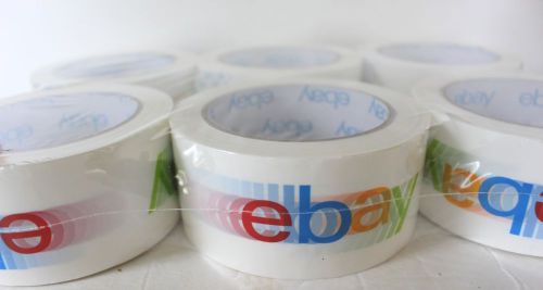Six (6) Rolls eBay Branded Logo BOPP Shipping Tape 75 yards x 2&#034;  Priority Mail