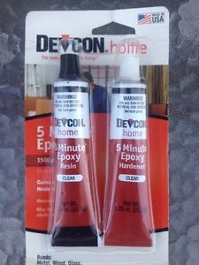 Devcon Home 5 Minute Fast Drying Large Epoxy 2.5 0z (1.25oz ea tube) 20645