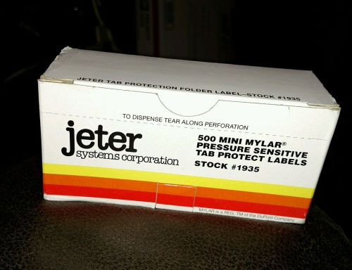 Jeter Pressure Sensitive Tab Protect Labels 500 Mini Mylar