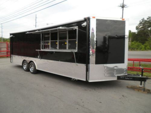 Concession Trailers 8.5&#039;x24&#039; Black - Event Food Vending Catering trailer