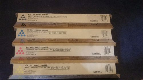 Set of 4 New Genuine Ricoh MP C3501 C3300 toner 841421-841422-841423-841276