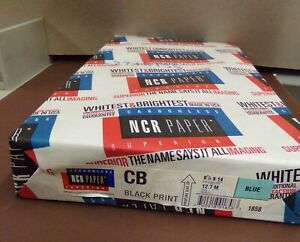 Carbonless Paper, NCR CB legal size 8.5&#034; x 14&#034; Color: Blue.  500 sheets