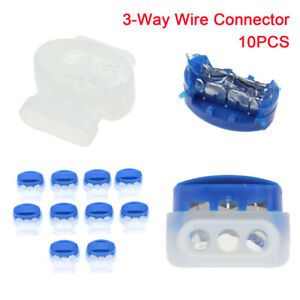 10 PC Electrical Outdoor Applications Wire Connector 3-Way Terminal Access Rasg