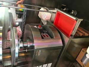 Cuppone Pizza press with dough box shelf unit.