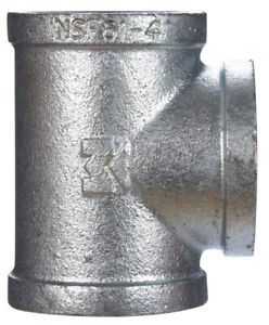 BK Products 510-602BG Galvanized Malleable Iron Tee 3/8 FPT in. (Pack of 5)