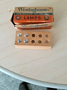 BOX of 4 vintage NEW WESTINGHOUSE miniature lamp No. 14 bulbs Flashlight 2.5V .3