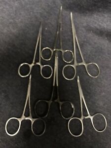 Straight Clamping &amp; Locking Hemostat Forceps ~ Lot of 6 Different ~ Medical/USA+