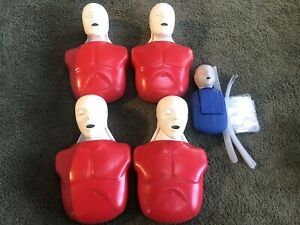 4 Life/Form Basic Buddy CPR Training Manikins, 1 CPR Prompt Infant, 50+Lung Bags