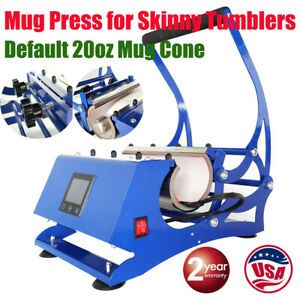 US 110V Mug Sublimation Transfer Heat Press Machine for 20oz Skinny Tumblers