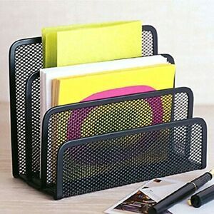 Desk Mail Organizer Small File Holders Letter Organizer Metal Mesh