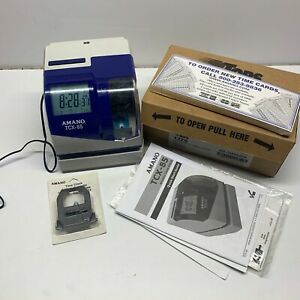 Amano Atomic TCX-85 Electronic Time Recorder Print Time Date Stamp Clock