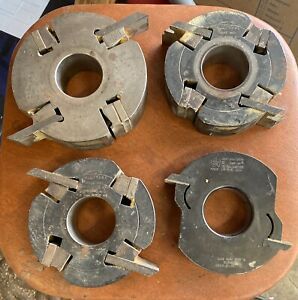 45mm Bore Molder Heads Cutters FS TOOL GREAT LAKES CARBIDE Saw Mill - 4 Pieces